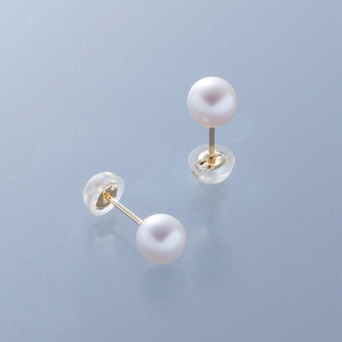 アコヤ真珠ピアス(約5.0mm珠・K18YG)