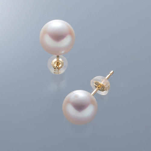 【オンライン限定】アコヤ真珠ピアス(約8.5mm珠・K18YG)