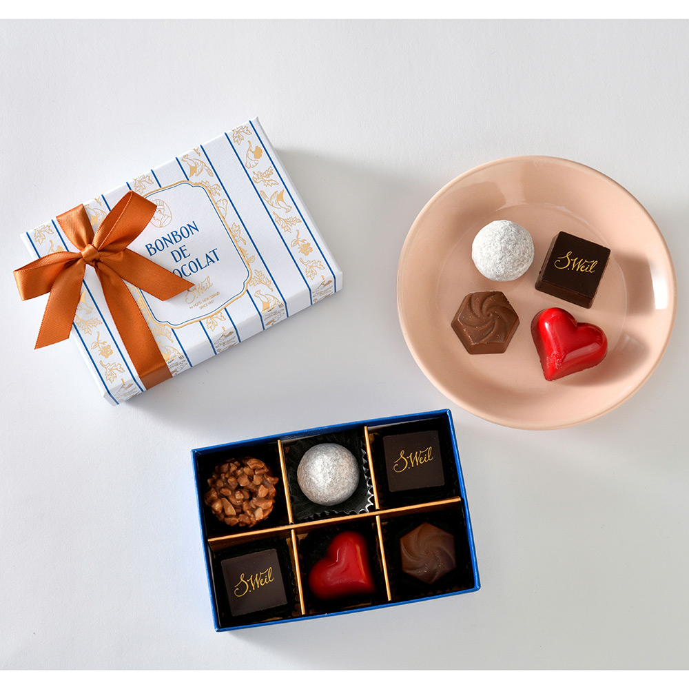 【バレンタインデー】ボンボンショコラ6個入