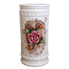 イタリア製陶製傘立てバラ