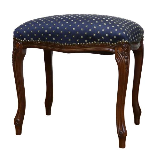 イタリア製猫脚スツールブルー系