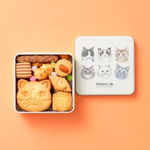 【ホワイトデー】NEKO LAB 猫クッキー缶（中）