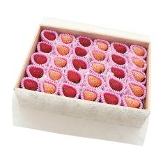 【最適な時期に収穫し、順次発送予定】紅白いちご(木箱入)