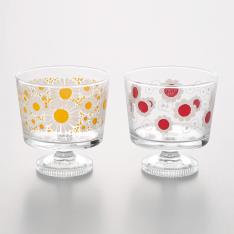 脚付ﾃﾞｻﾞｰﾄ深型（花まわし／花ざかり）ﾍﾟｱ