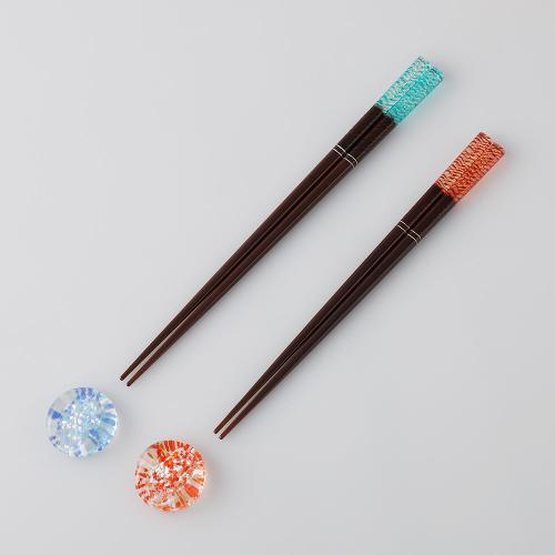 箸置付夫婦箸 潮風