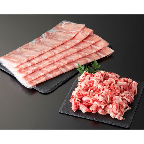 福袋 国産豚肉ロースしゃぶしゃぶ用500g・国産和牛こま切れ400gセット