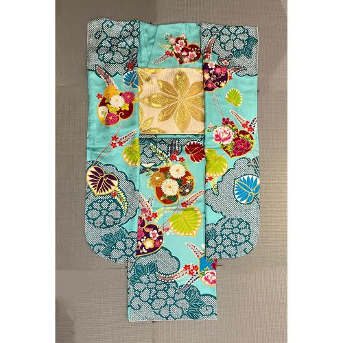 お仕立上り振袖3点セット福袋（アクアブルー）