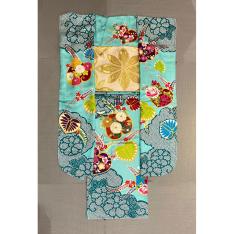 お仕立上り振袖3点セット福袋（アクアブルー）