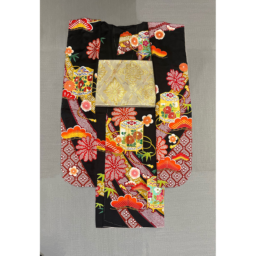 お仕立上り振袖3点セット福袋（黒）