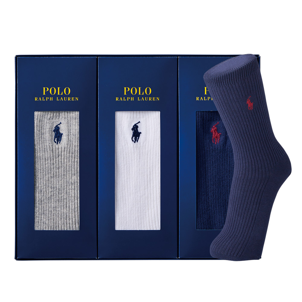 おしゃれ ポロラルフローレン メンズ靴下 3足セット 通販 POLOポロラルフローレン/ おしゃれなメンズソックス