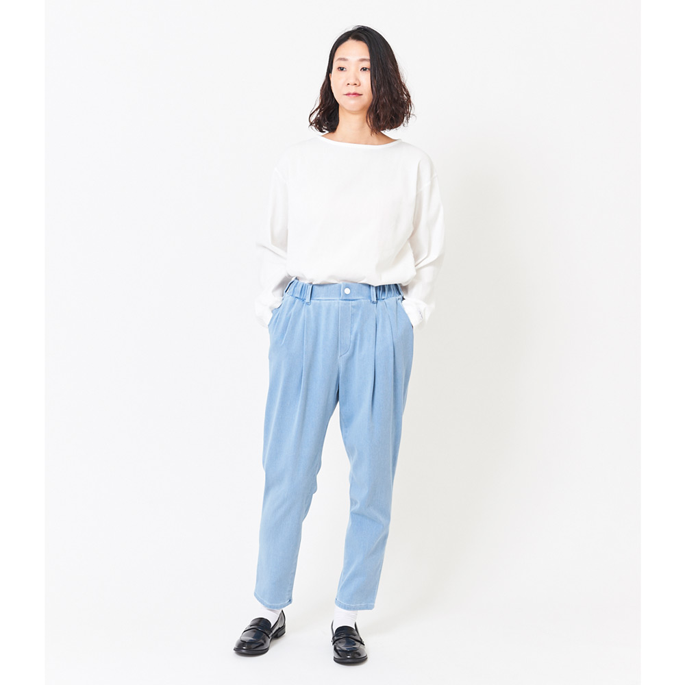 ウエストタックテーパードDENIM PT