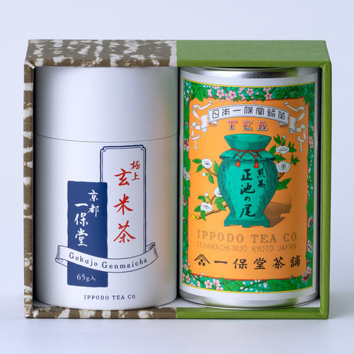 煎茶 正池の尾(160g)・極上玄米茶(65g)中缶箱