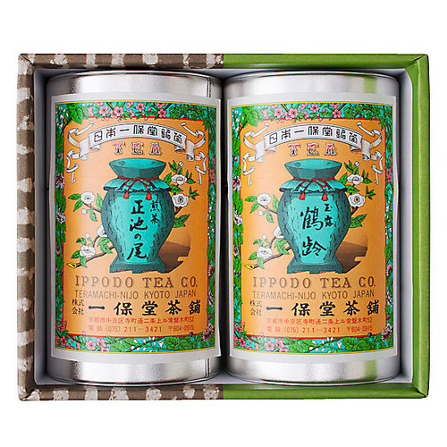 玉露 鶴齢(80g)・煎茶 正池の尾(85g)小缶箱