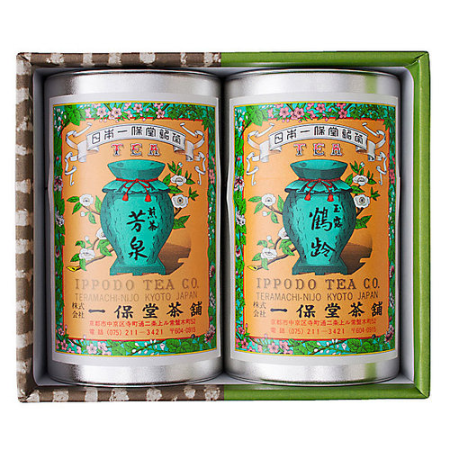 玉露 鶴齢(80g)・煎茶 芳泉(100g)小缶箱