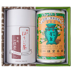 煎茶 芳泉・極上ほうじ茶 中缶箱