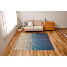 ＜萩原＞国産い草ラグ 凪ブルー