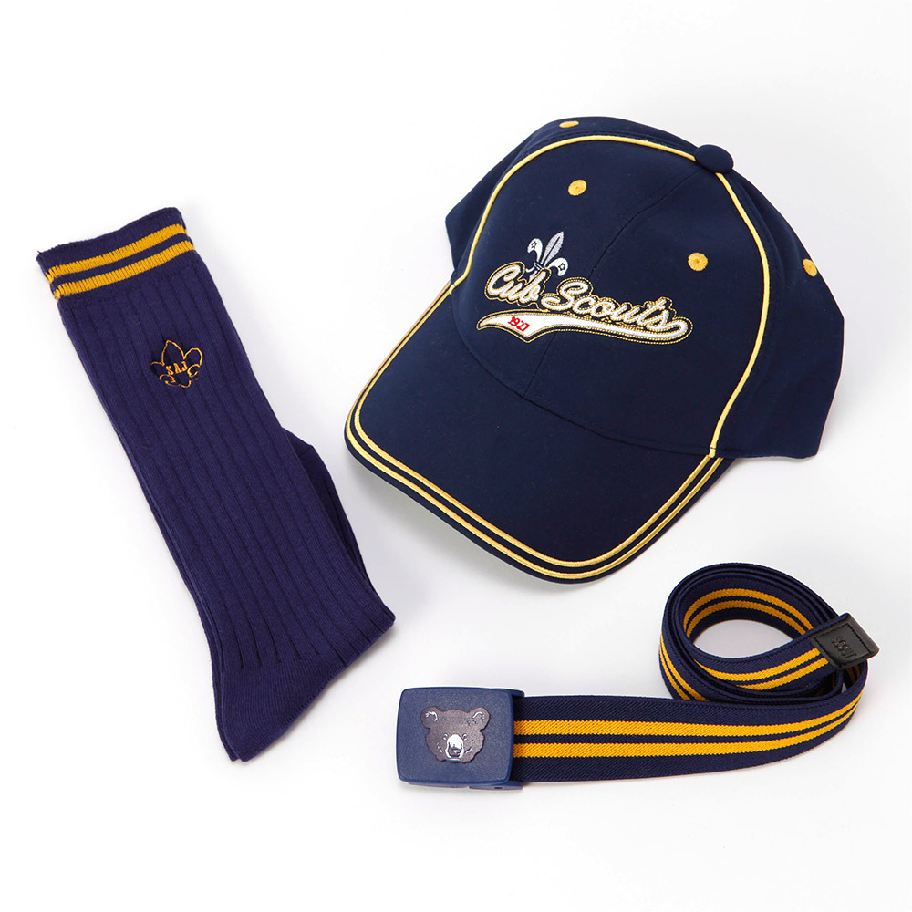 カブスカウトセット 男女兼用 新カブキャップ ベルト ハイソックス