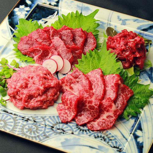 鮮馬刺しスライス4種バラエティーセット