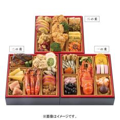 水たき料亭 〈博多華味鶏〉監修　料亭のおせち　三段重