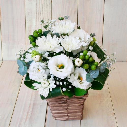 生花お供えアレンジメントS ホワイト