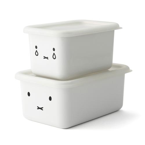 miffy face　深型角容器　2点セット