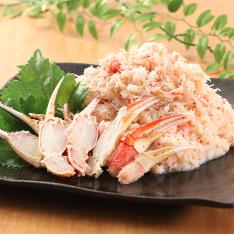 北海道えりも産 蟹爪入りボイルおおずわいがにほぐし身