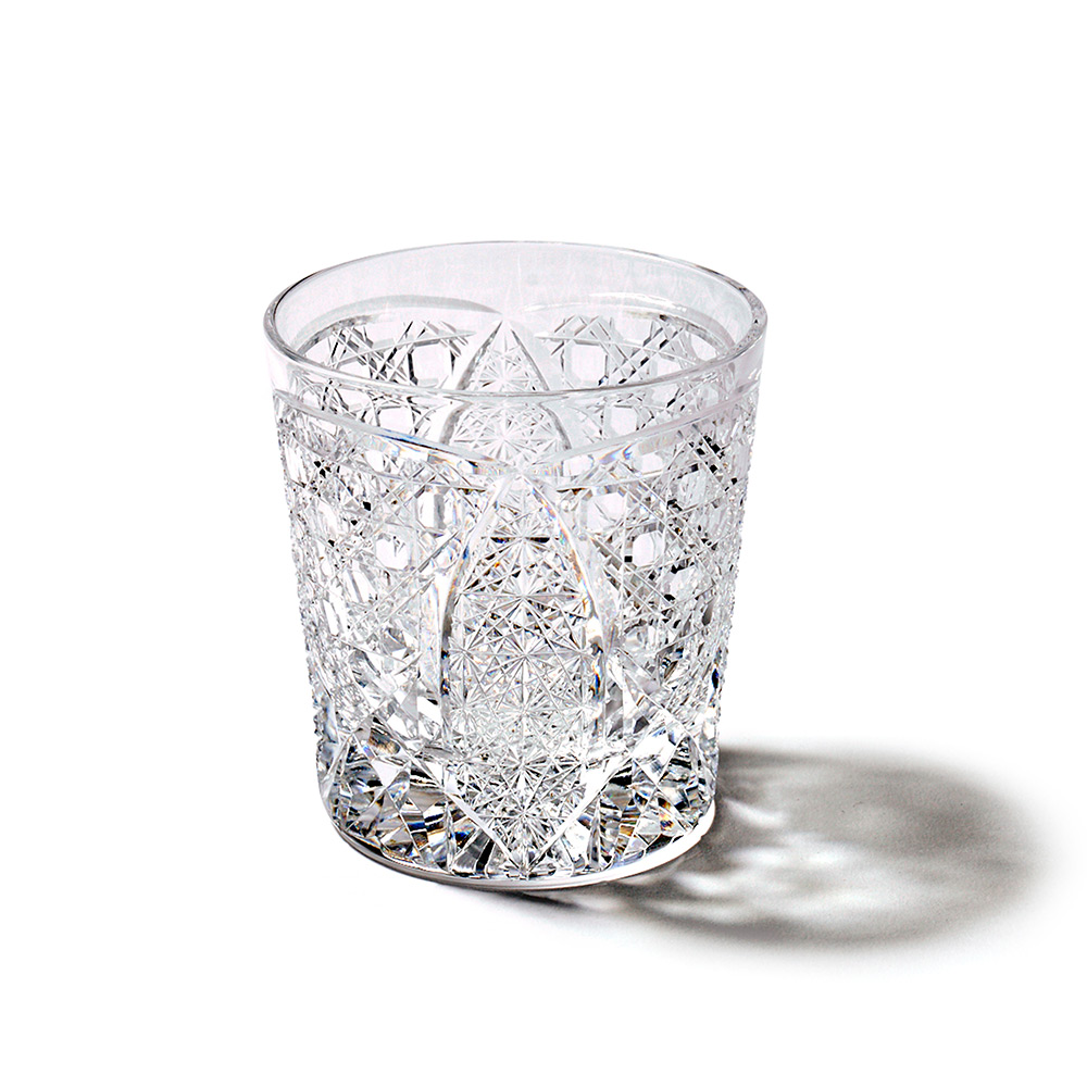 江戸切子 菊繋ぎに籠目紋 クリスタルオールドグラス 透き | 商品詳細