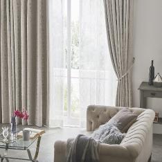 ＜フォンディ＞既製カーテン1枚（ドレープ・ベージュ）