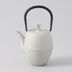 南部鉄器 急須（銀×生成）
