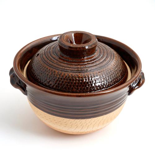 伊賀飛びカンナ ごはん鍋（飴釉）