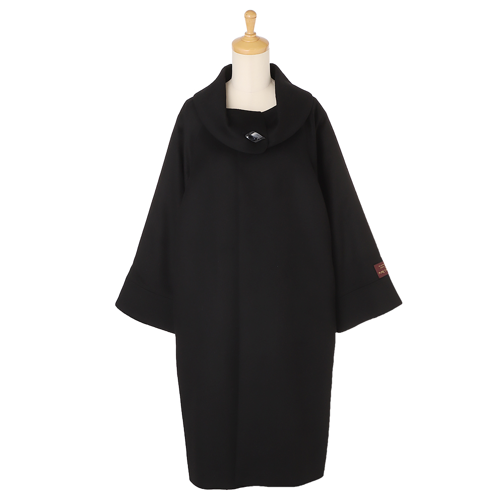 カシミヤ100%ロールカラーコート