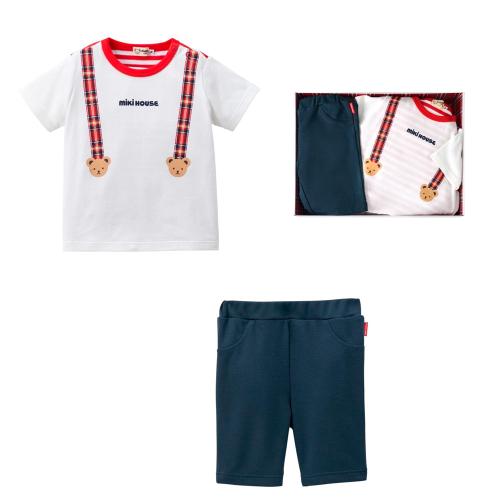ミキハウスベア半袖Tシャツセット(箱入)