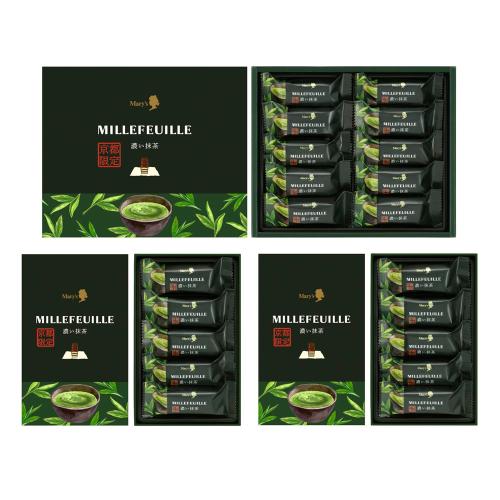 濃い抹茶ミルフィーユ (5個入×2、10個入×1)
