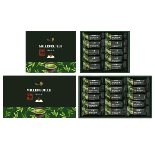 濃い抹茶ミルフィーユ (10個入×1、15個入×1)