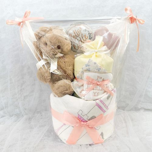 今治製身長計タオルとうさぎSET ピンク