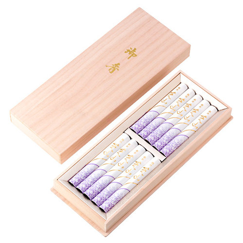 線香 銘香芝山 桐箱 10入