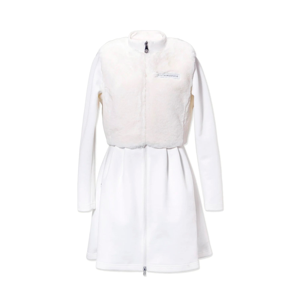 ＜新宿タカシマヤ限定＞エコファー ドッキング ジップワンピース（ホワイト）1→3