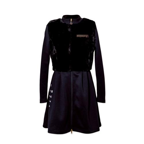 ＜新宿タカシマヤ限定＞エコファー ドッキング ジップワンピース（ブラック）1→3