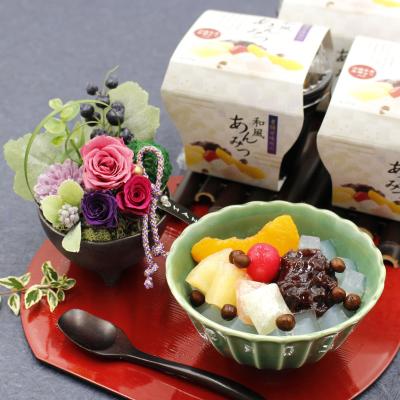 【母の日】プリザーブドフラワー&あんみつセット