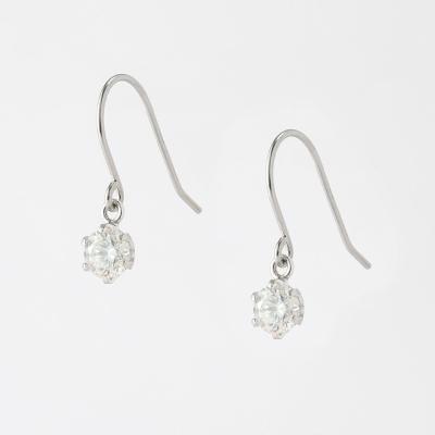 aima PT0.3ct 天然ダイヤフクリン片耳ピアス 楽天市場】【片耳/両耳】ダイヤ フクリン ピアス k18 プラチナ