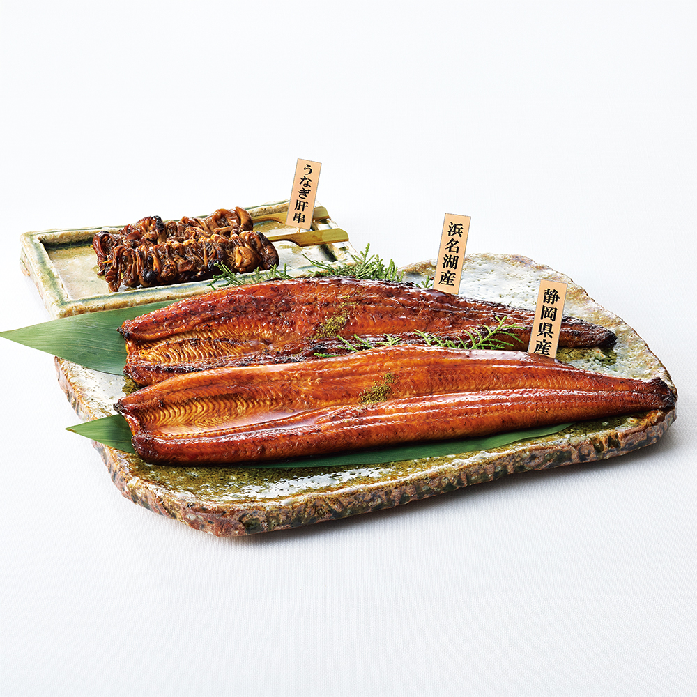 ＜中島水産＞うなぎと肝串のセット