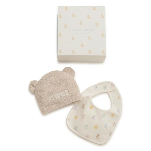 ［BABY］ベアニットキャップ&スタイ2点セット ギフトBOX