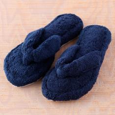 カラータオルサンダルスリッパ ネイビーブルー M→L