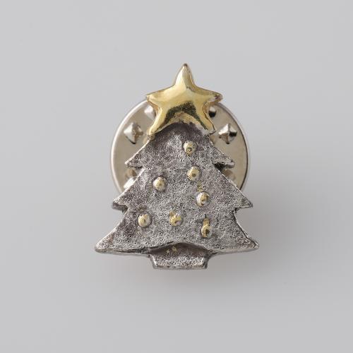 ＜小川真之助＞ピンブローチ　クリスマスツリー
