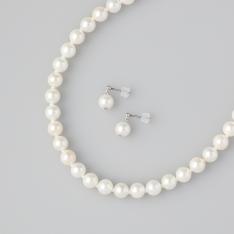 7．5mmアコヤパールネックレス＆ピアス