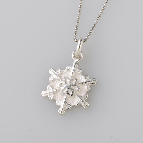 <小川真之助>プチペンダント 雪の結晶(六花)