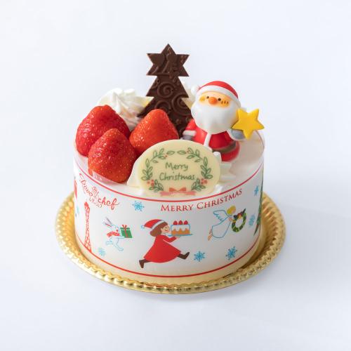 【店頭受取／大阪店】クリスマスデコレーション生クリーム（12cm）【12月24日（水）・25日（木）】