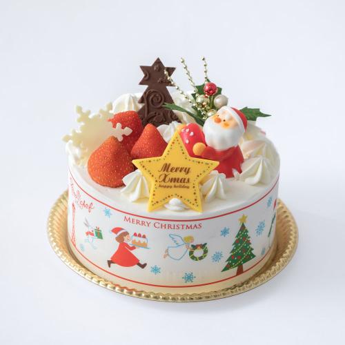 【店頭受取／大阪店】クリスマスデコレーション生クリーム（15cm)【12月24日（水）・25日（木）】