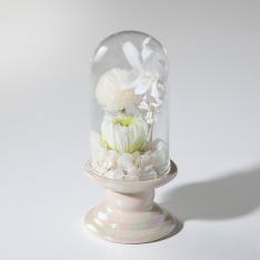供花プリザーブドフラワー ホワイト一輪菊・ピンポンマム
