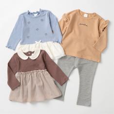 画像秋冬子供服 女の子Aセット 80cm→95cm